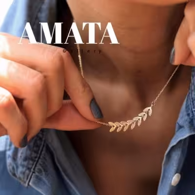 گردنبند استیل مدل گندمی