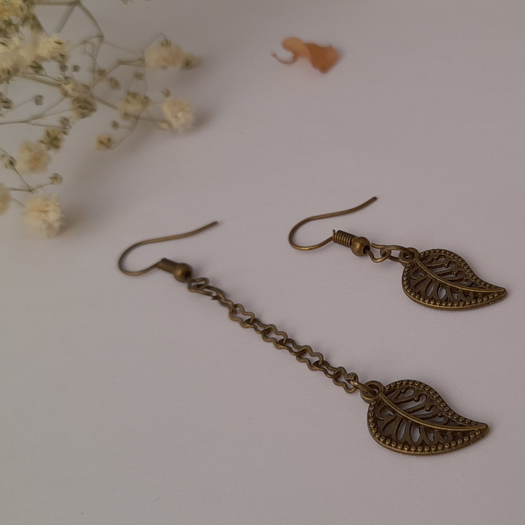 گوشواره زنجیره ای برگ