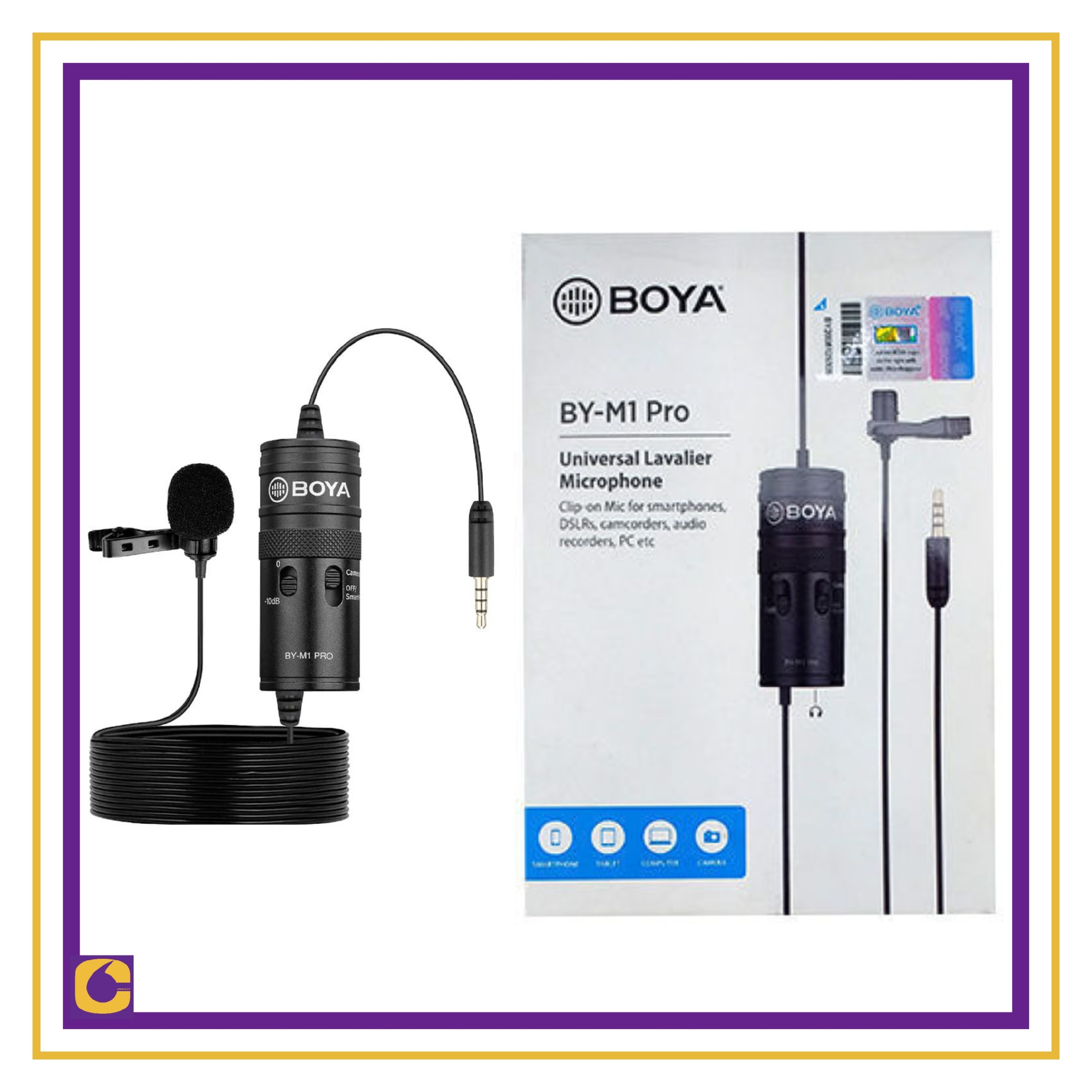 میکروفون یقه ای بویا   Boya  مدل BY-M1 Proاورجینال پک اصلی با گارانتی بویا-ایران تا 23-11-2025