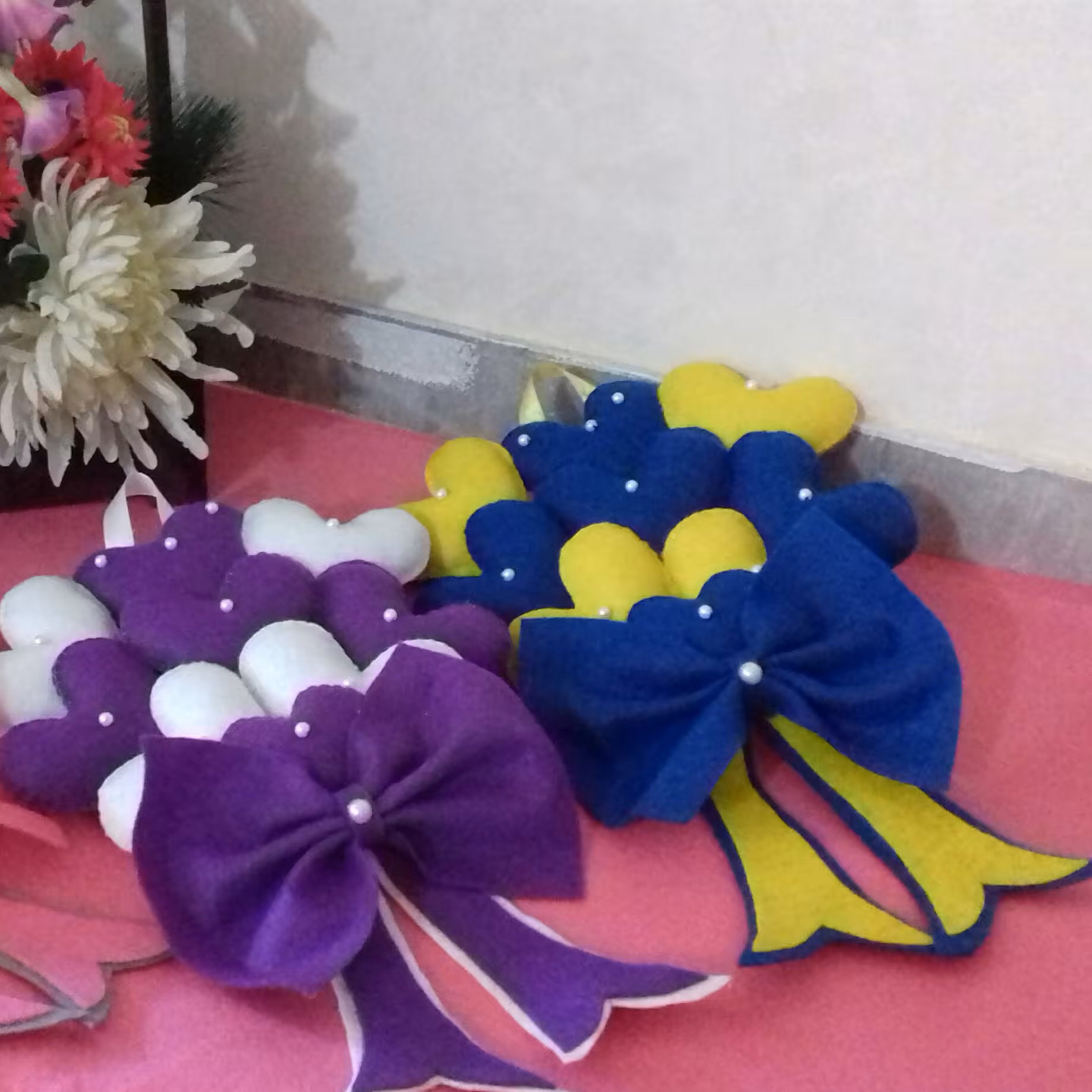 اویز قلب نمدی