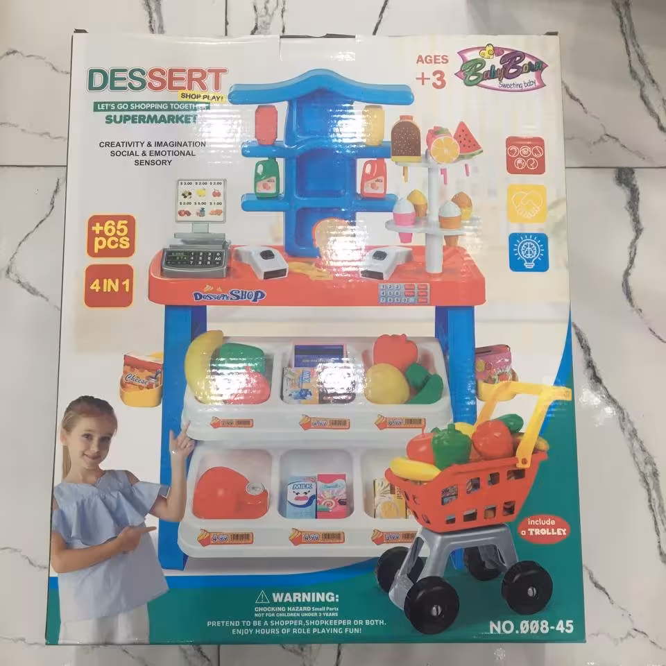 میز وسایل سوپرمارکت با چرخ خرید