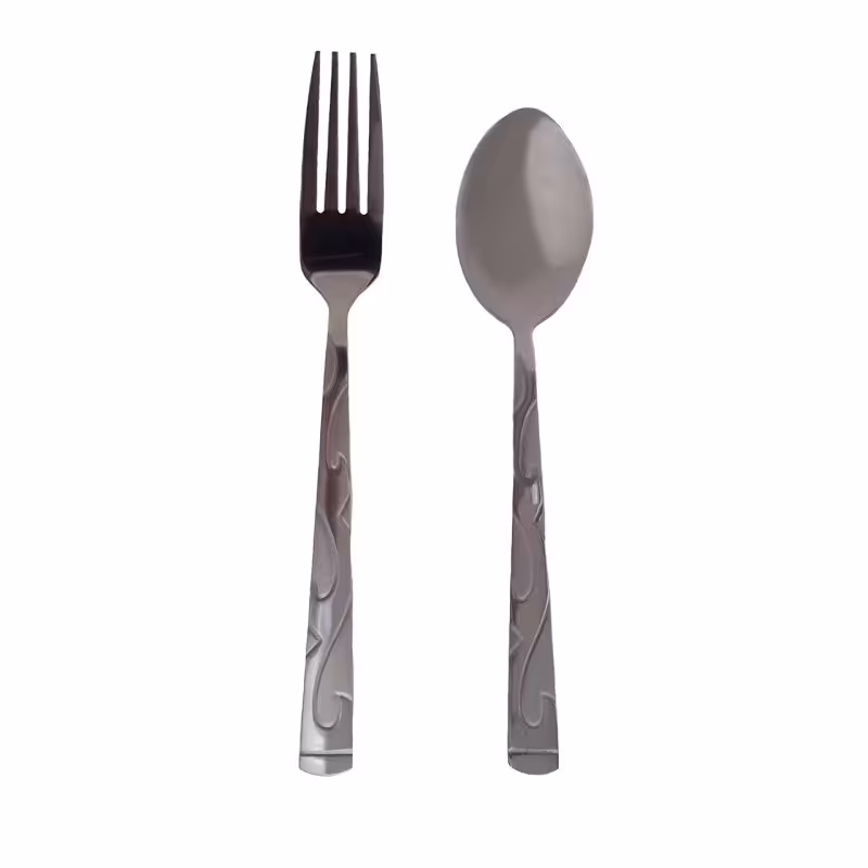 قاشق و چنگال مینیاتور بسته 12 عددی ضدزنگ با جعبه کادویی