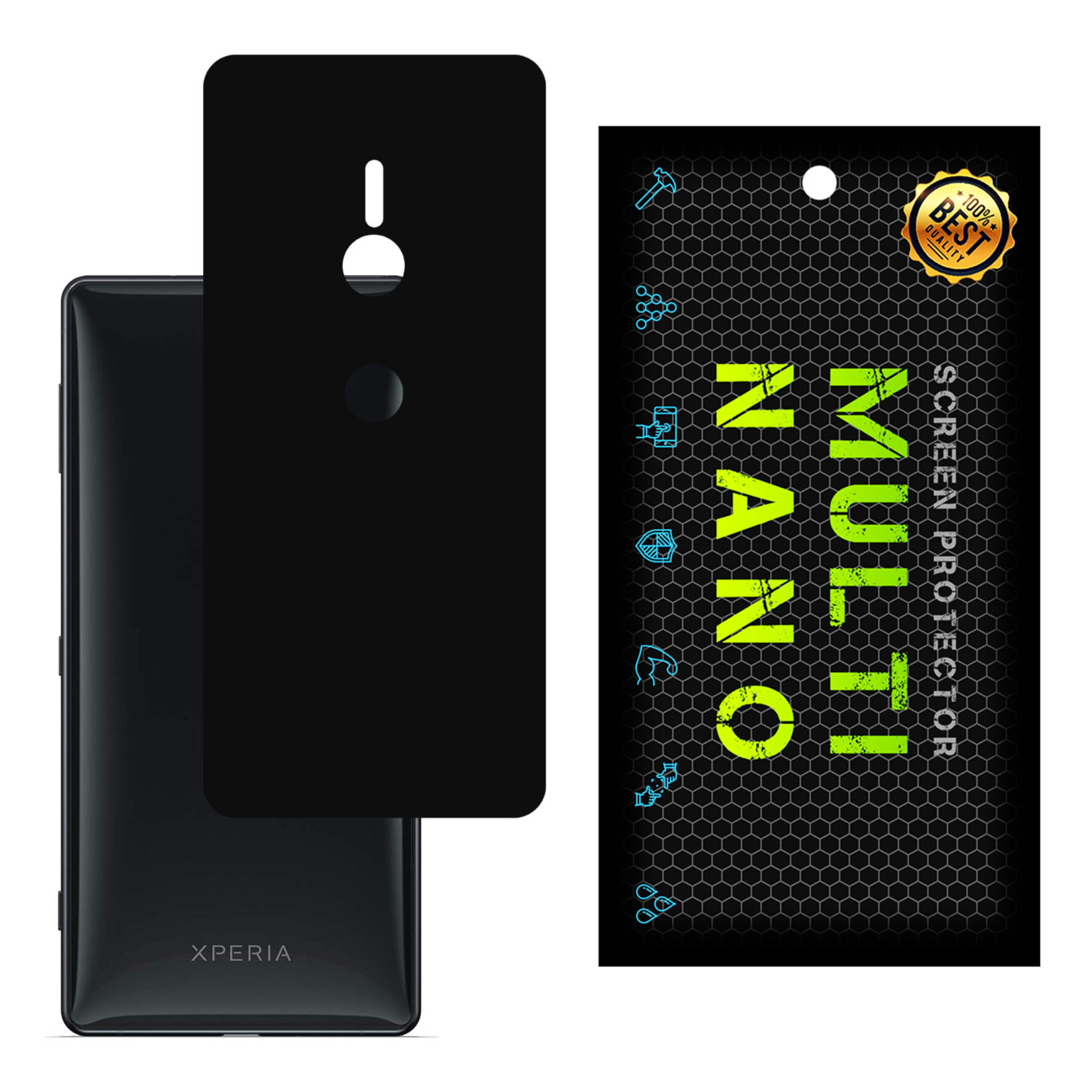 برچسب پوششی MultiNano مدل X-F1M-Black برای پشت  مویایل  سونی XZ 2