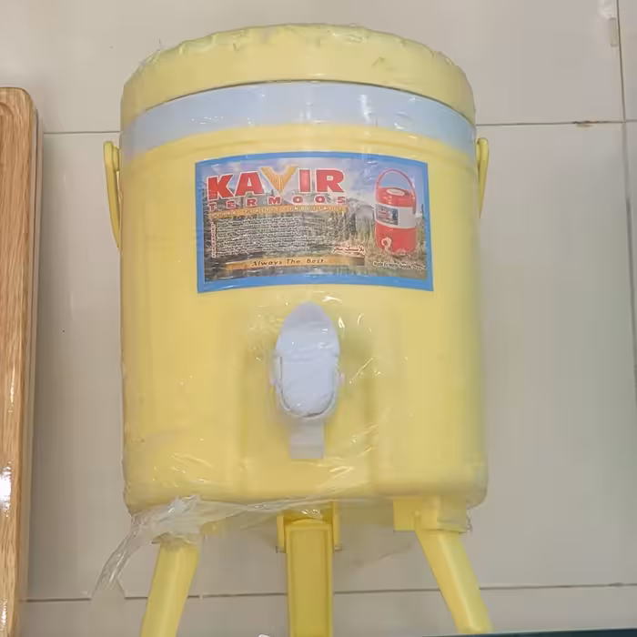 کلمن آب 4 لیتری کویر  دو جداره پایه دار