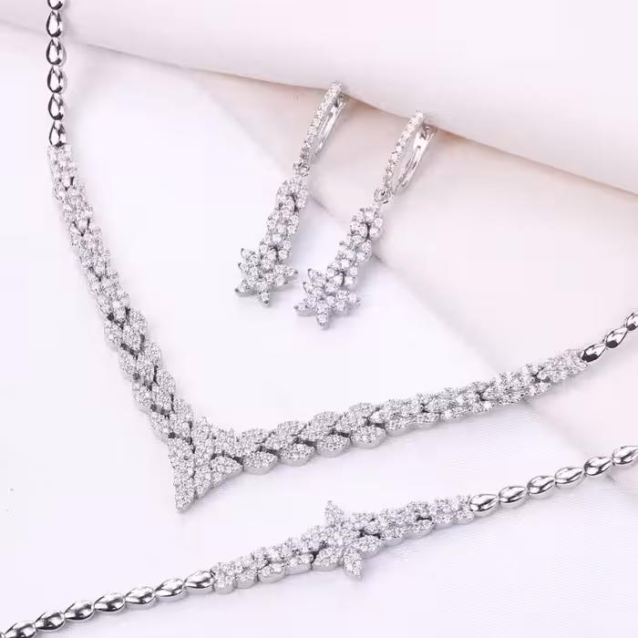 سرویس مارسا زنانه نقره (کد 1/122)