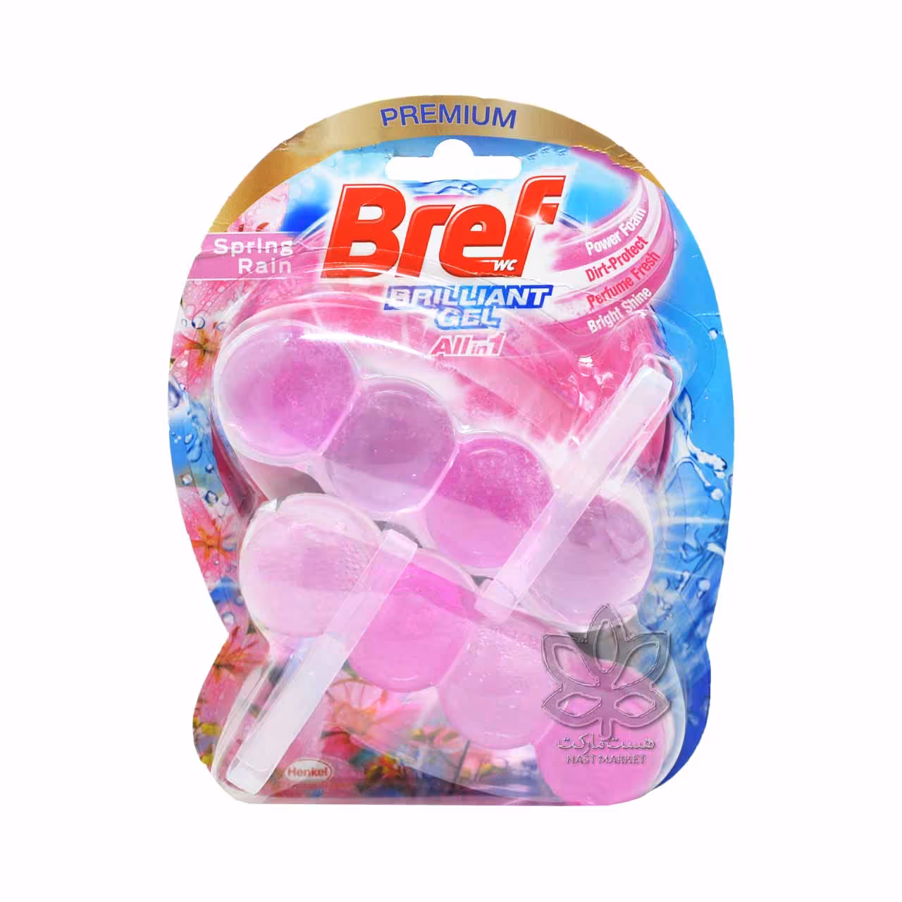 ژل خوشبو و ضدعفونی کننده توالت فرنگی رایحه باران بهاری 8 عدد بریف - bref