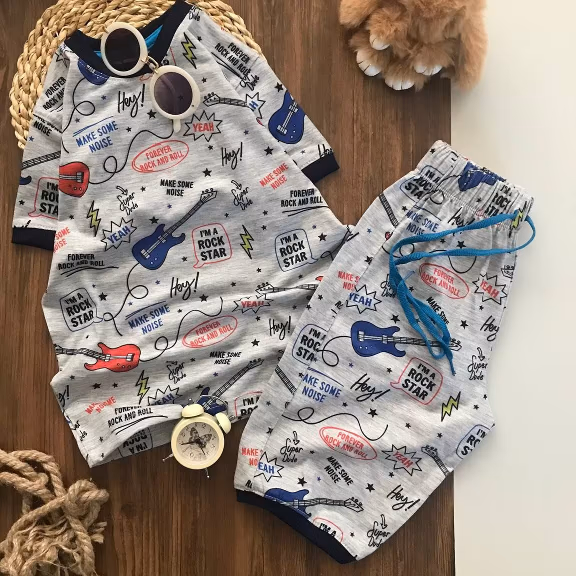 تیشرت شلوارک راحتی پسرانه