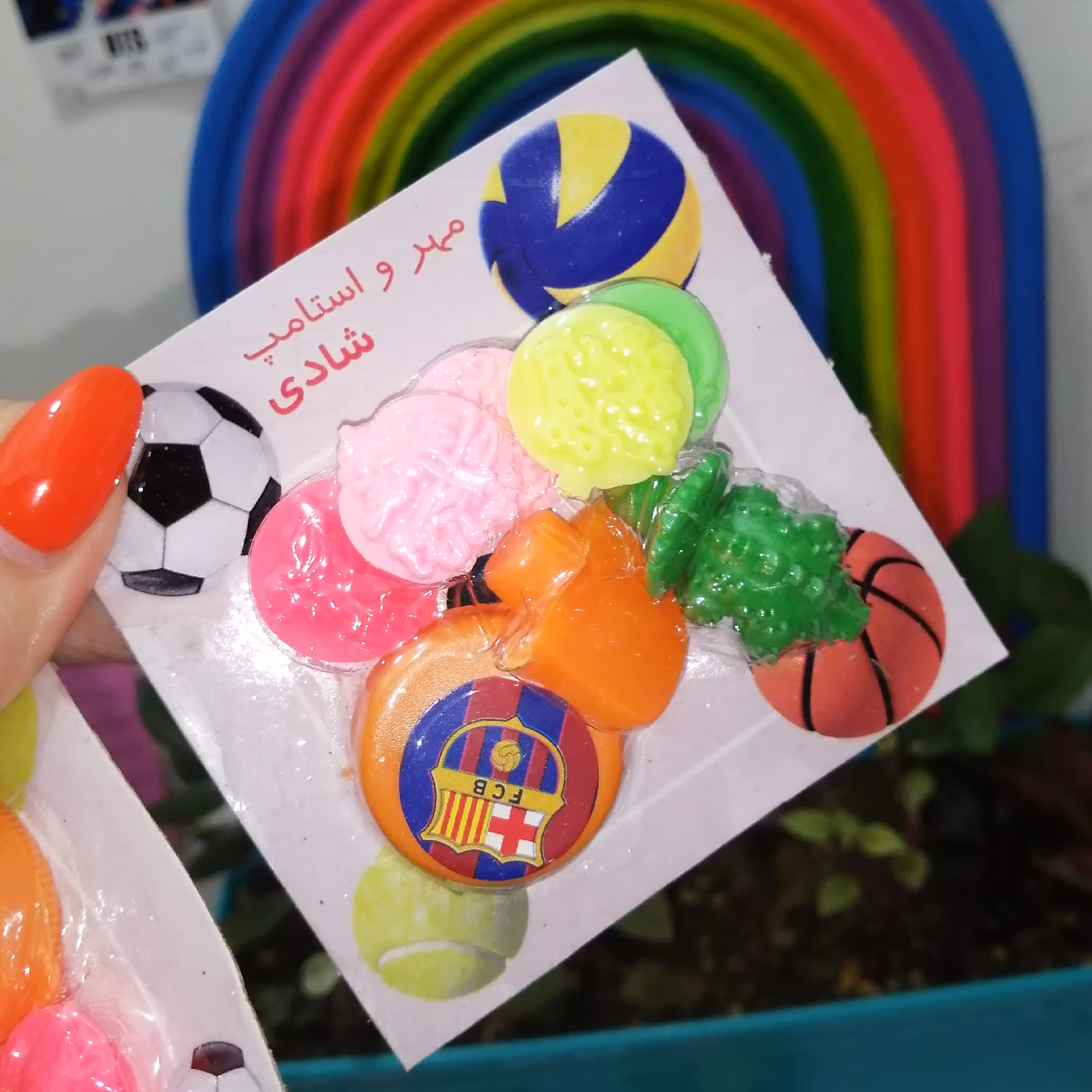 مهر و استامپ جایزه با سرمدادی و تشویقی فوتبال 