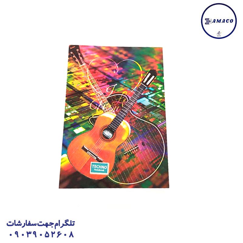 دفتر 50 چهارخط ته چسب تکنو