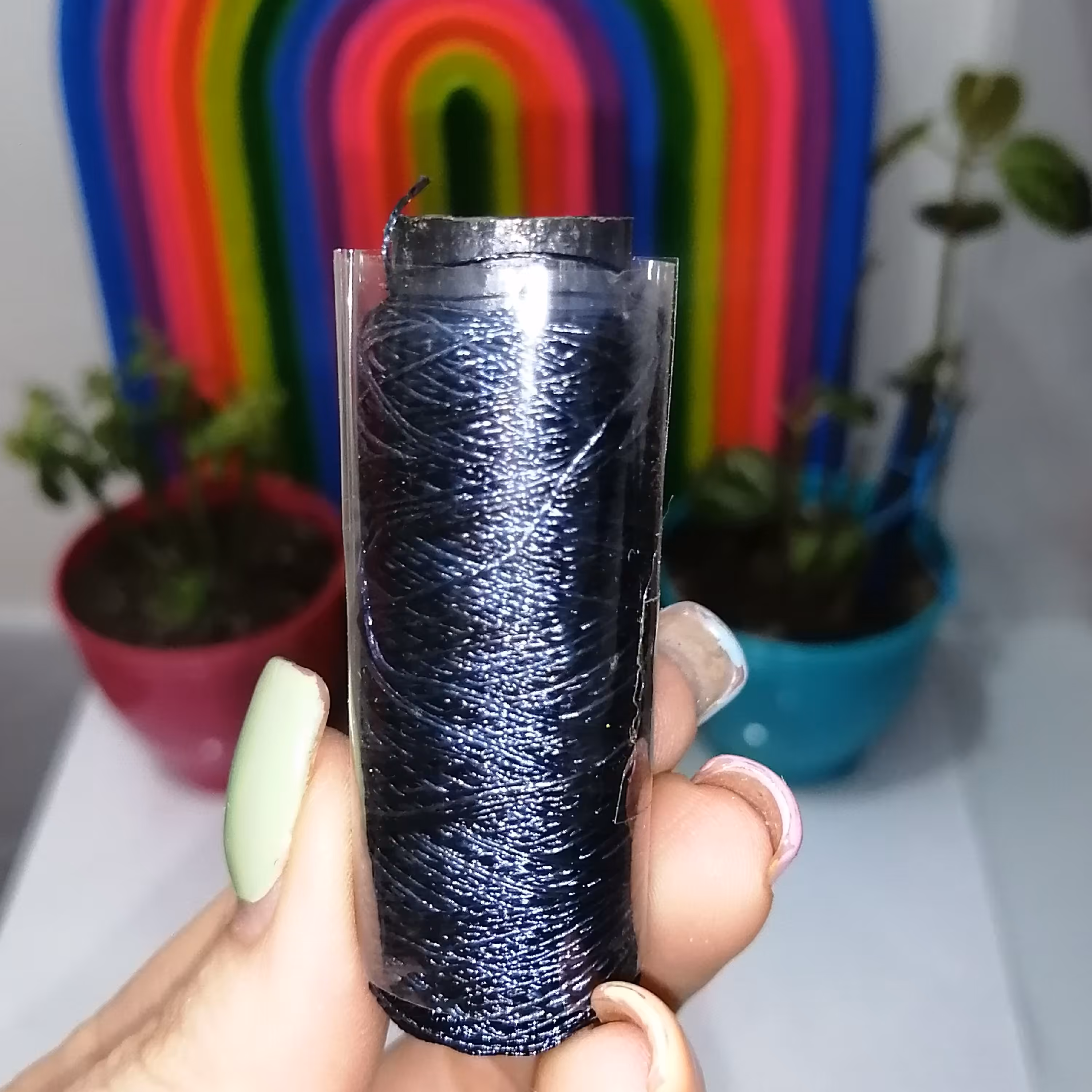 نخ سیگارت خیاطی و گلدوزی سرمه ای 