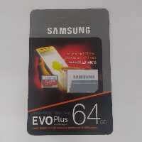 مموری 64گیگ SAMSUNGمدلEVO PLUS-کلاس 10-سرعت100-دارای گارانتی مادام العمر