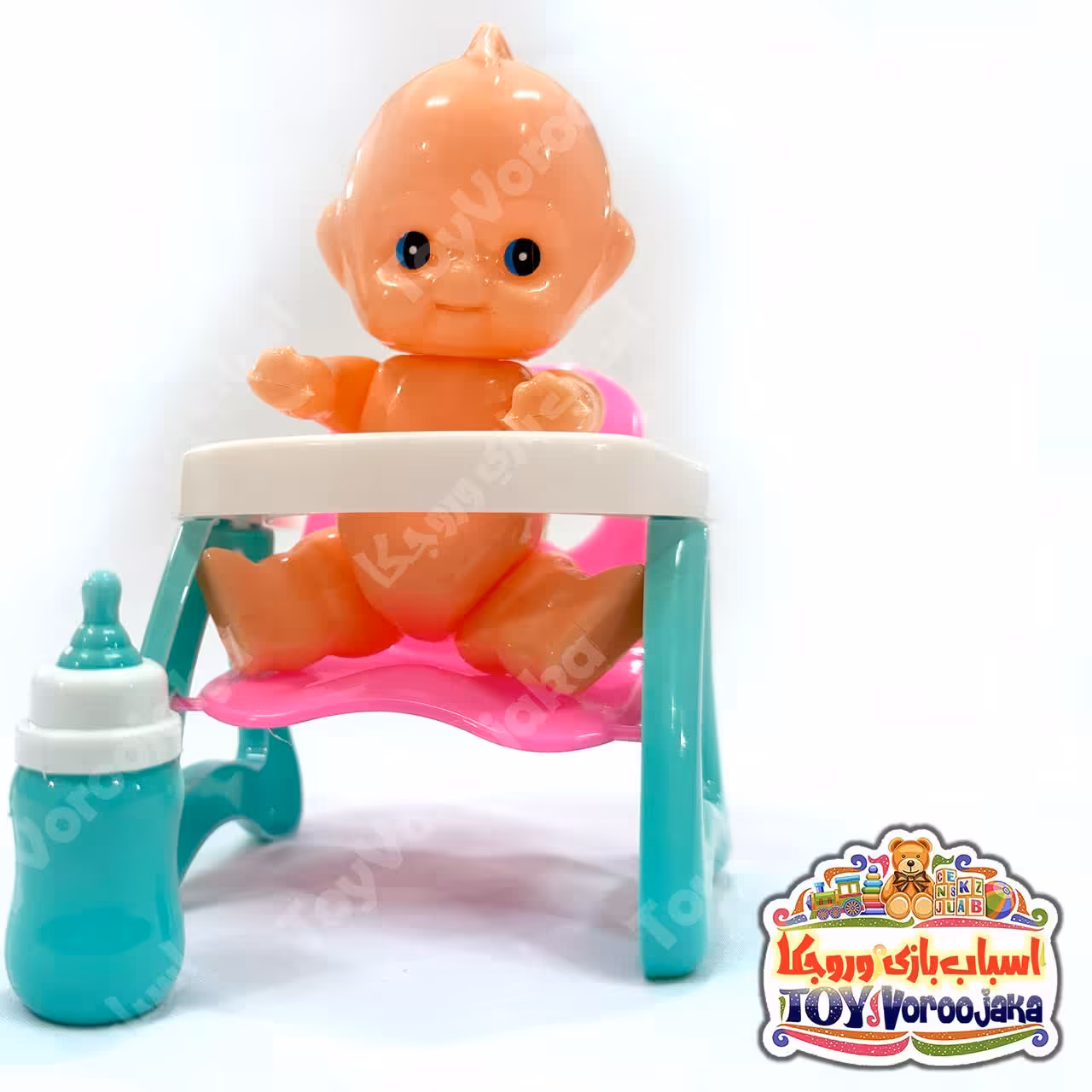 صندلی غذا با عروسک با بدن متحرک