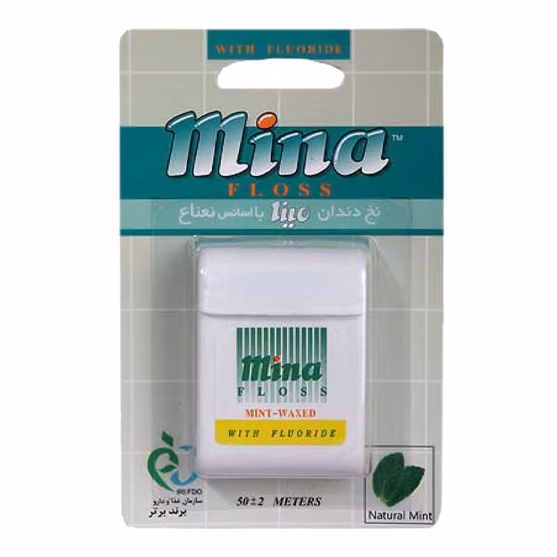 نخ دندان مینا با اسانس نعنا ۵۰ متری