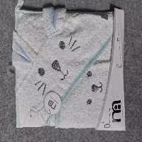 ست دوتکه حوله و لیف گوش برجسته مادرکر خرگوش ابی