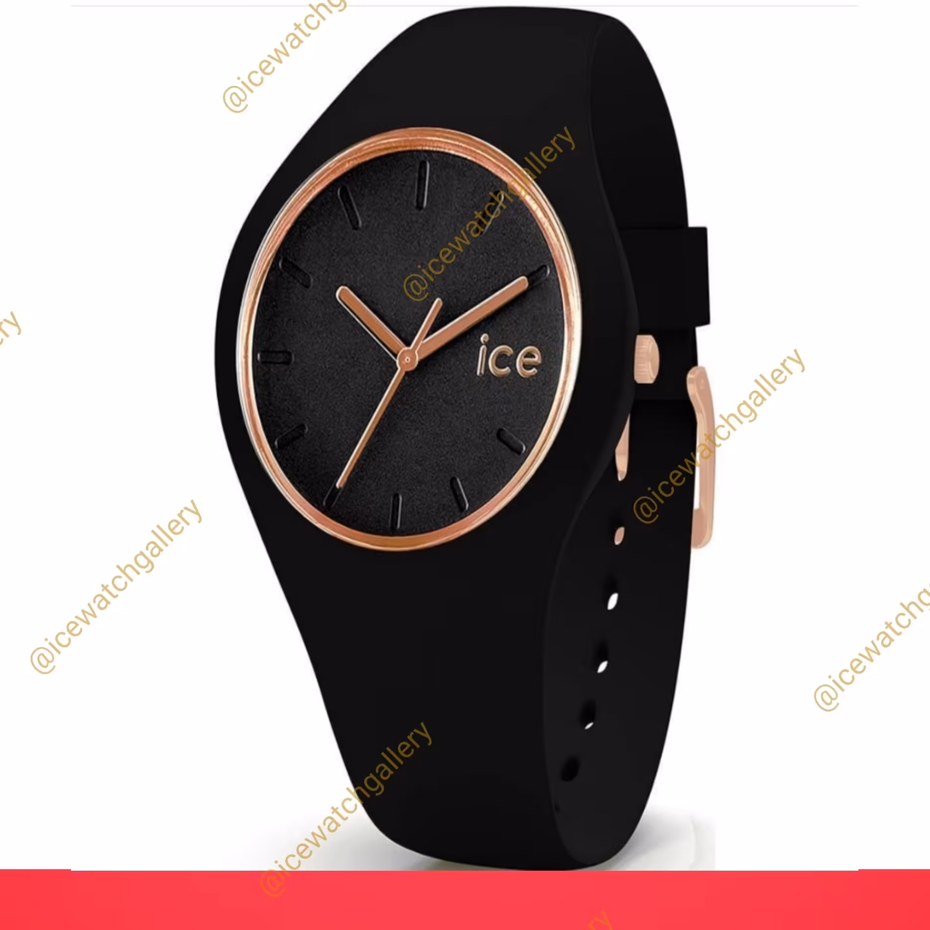 ساعت آیس مشکی رز