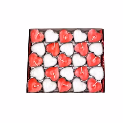 شمع قلب ساده 50 عددی