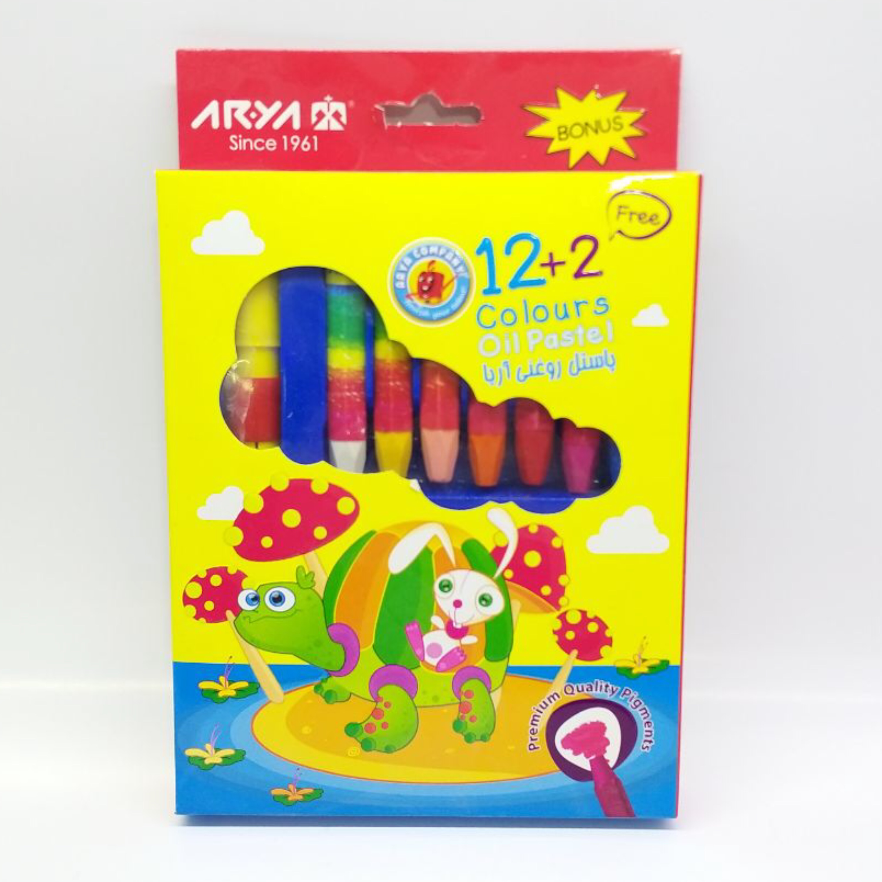 مداد شمعی 12 به اضافه 2 آریا فروشگاه حسابی کد22636