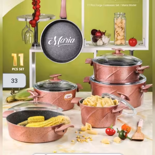 سرویس 11 پارچه مدل ماریا رزگلد فورج پی ام تی