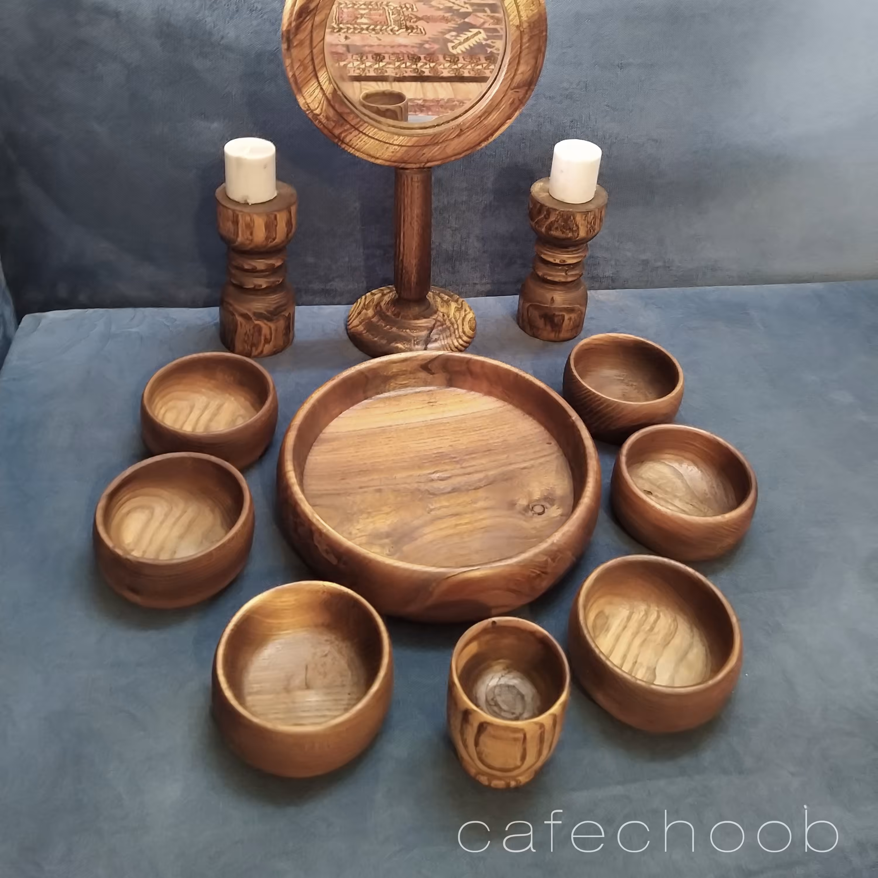 هفت سین خراطی بدون آینه و جا شمعی