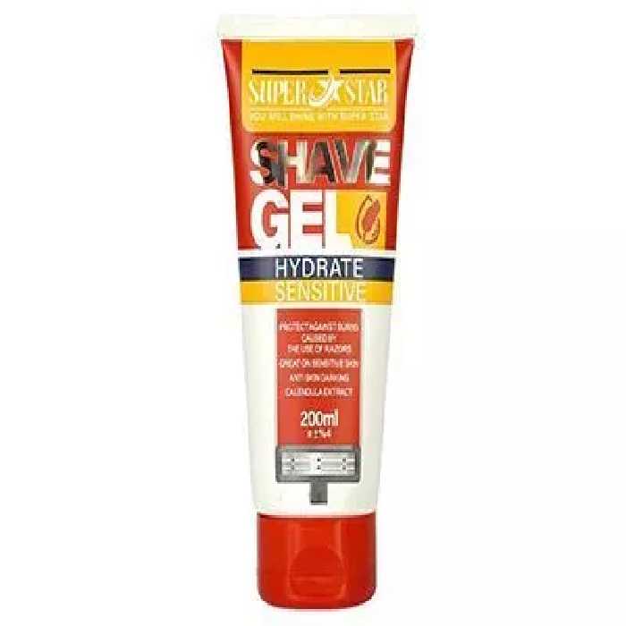 ژل اصلاح آبرسان مناسب پوست حساس 200 میل سوپر استار