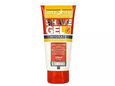 ژل اصلاح آبرسان مناسب پوست حساس 200 میل سوپر استار