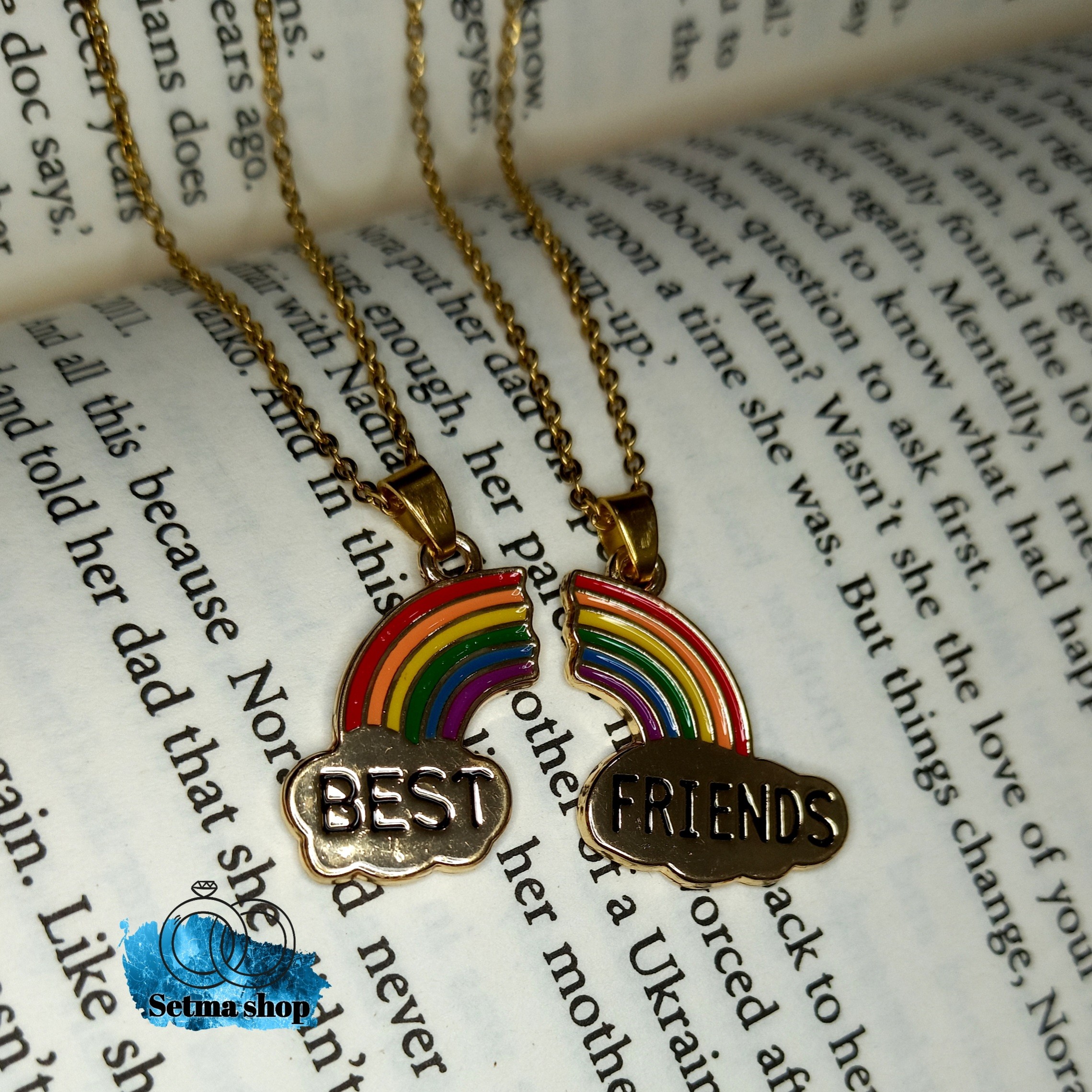 گردنبند زنجیری ست رنگین کمان