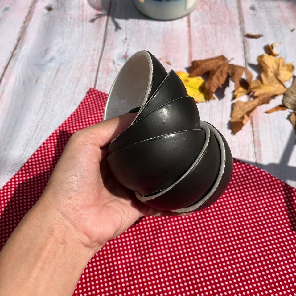 ست 6 عددی سس خوری مشکی مات