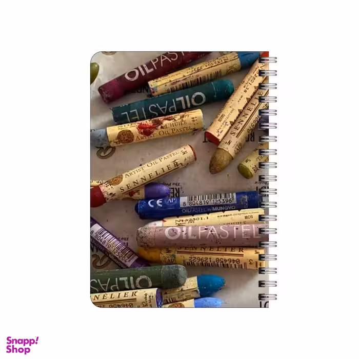 دفترچه یادداشت 80 برگ بامبیلیپ مدل چوبی طرح مداد شمعی و نقاشی کد 4119059