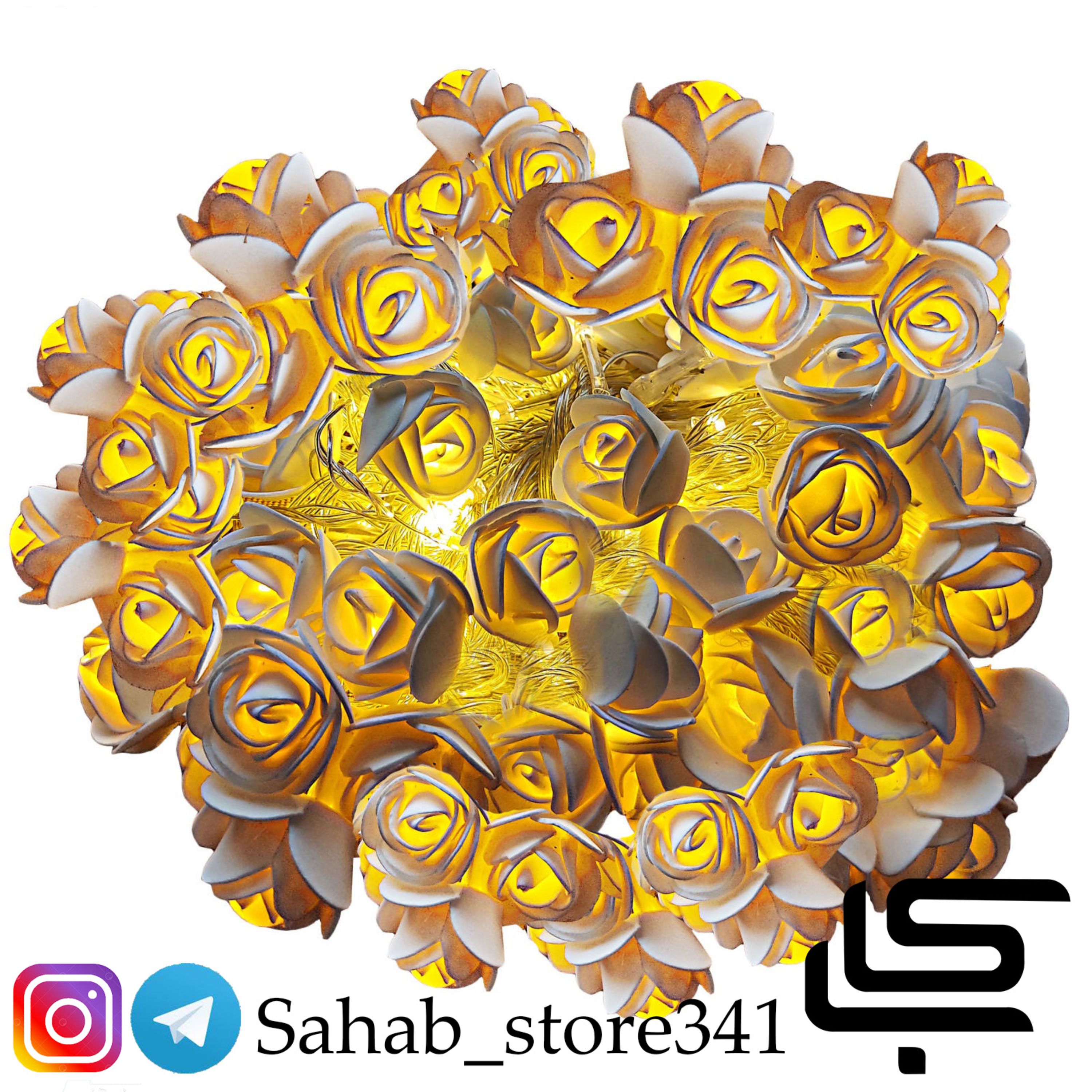 ریسه گل فومی رنگ آفتابی