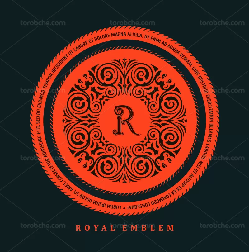 وکتور لوگو حرف R قرمز | گرافیک با طعم تربچه