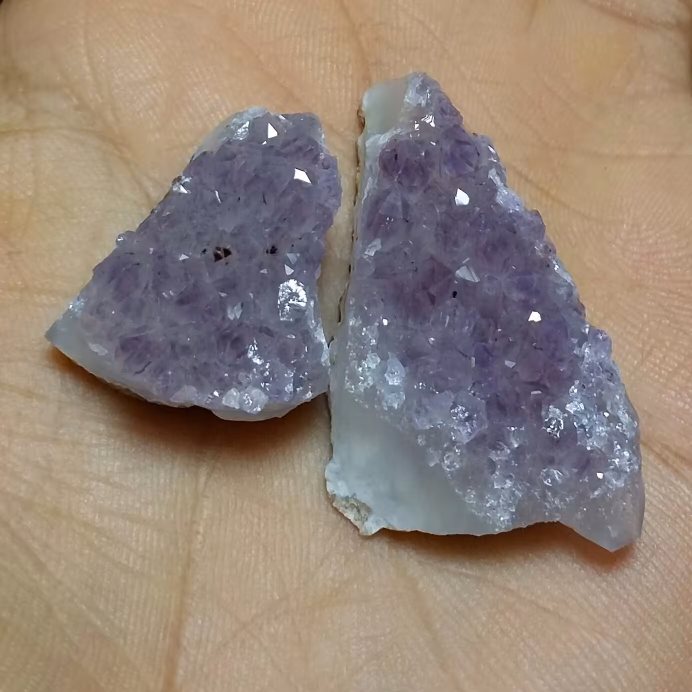 پک دو عددی سنگ راف حبه آمتیس آمیتیس آماتیس پر رنگ صد در صد طبیعی مناسب کلکسیونی و کارهای هنری  کد 10672