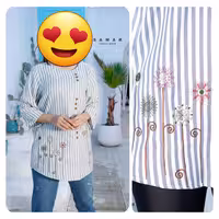 تونیک لینن گلدوزی شده برند ثمر