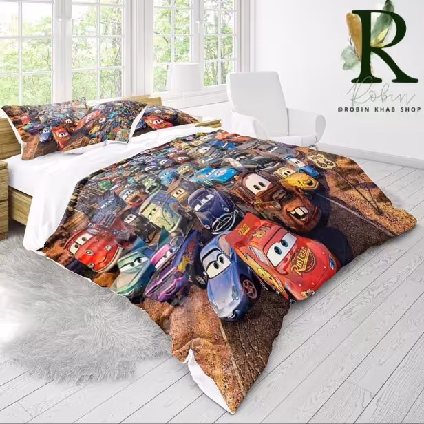 روتختی تکنفره سه بعدی پنج تکه طرح ماشین