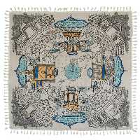 00103053-سفره پارچه ای حضرتی-چهار نفره 100در100 سانت