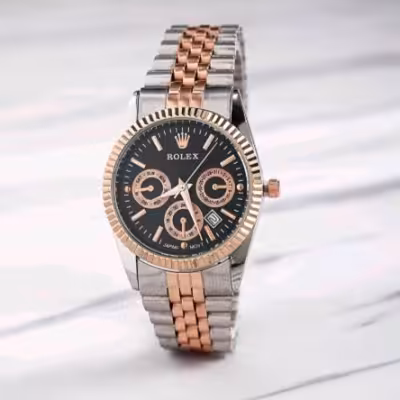 ساعت رولکس زنانه طرح 3 موتوره صفحه مشکی