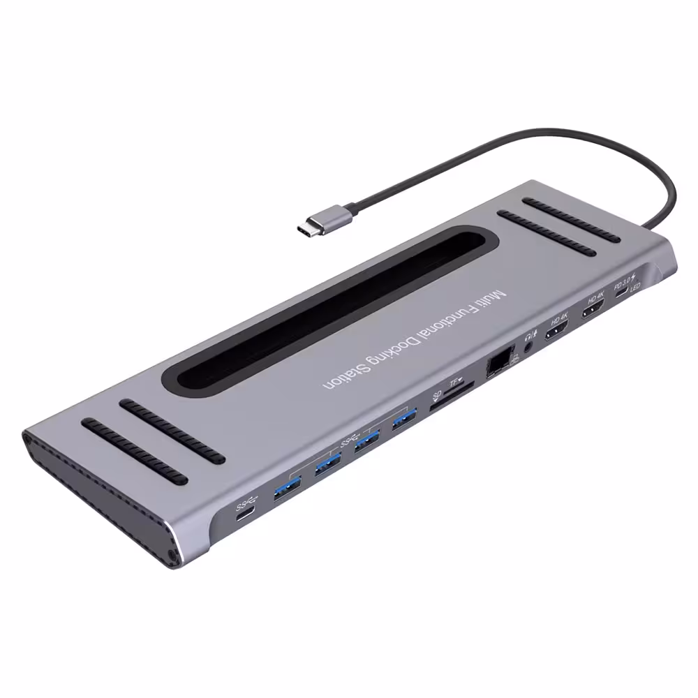 هاب 12 پورت و استند تایپ سی اونتن Onten OTN-9199 USB-C Multi function Docking station