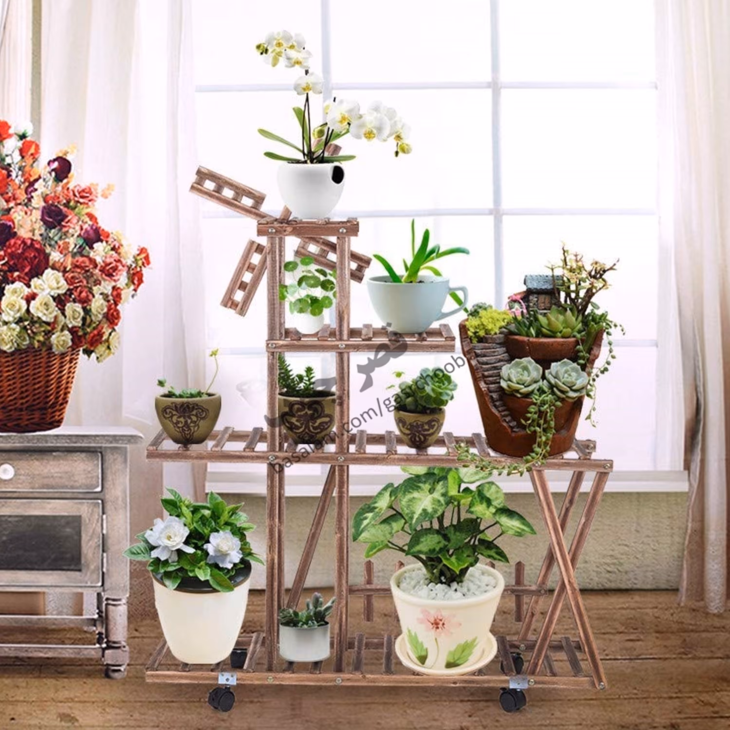 استند گل کد 134 قصرچوب (جاگلدانی)چوب روسی