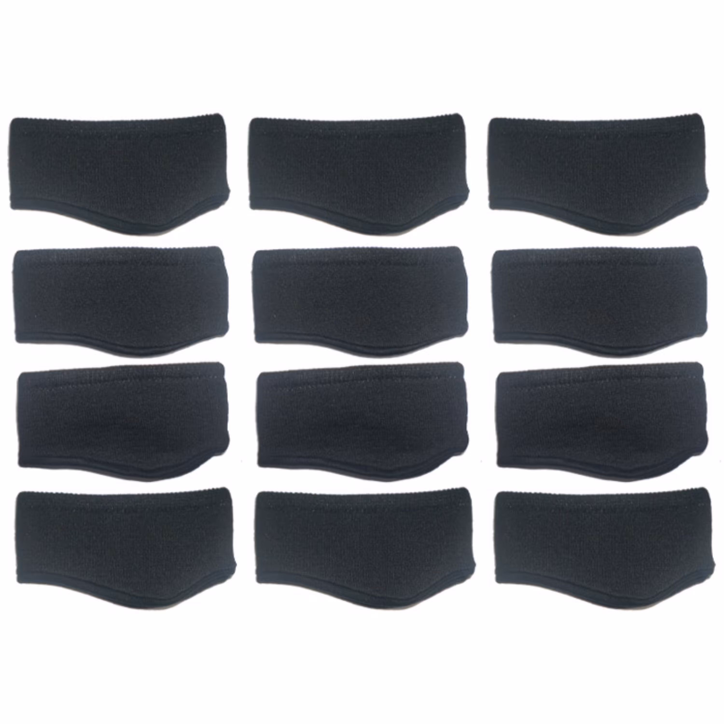 هدبند بافتنی مشکی بسته 12 عددی