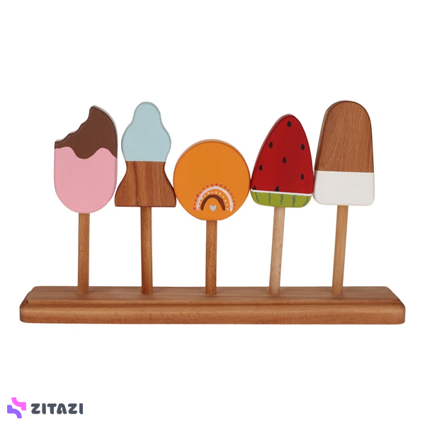 اسباب بازی چوبی کالرمو مدل بستنی کد 01