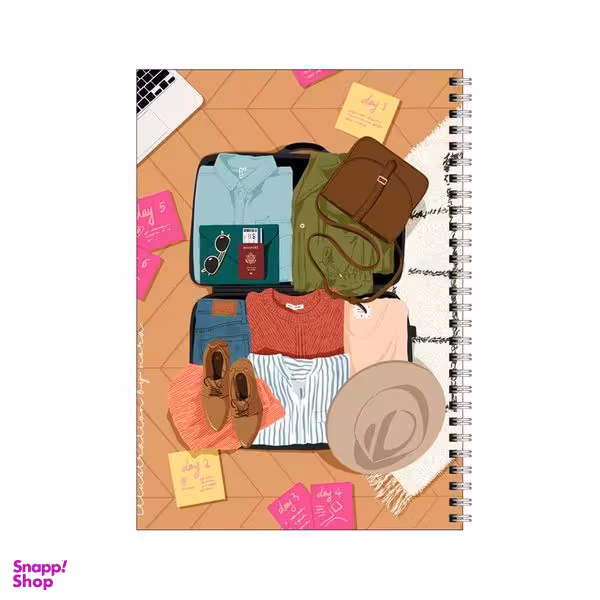 دفتر مشق 80 برگ بامبیلیپ طرح چمدان سفر کد 5479139