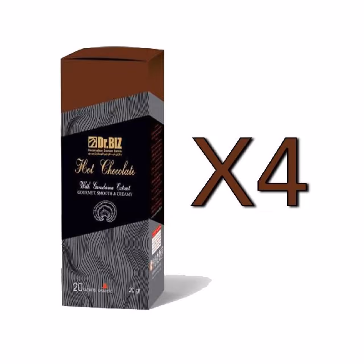 هات چاکلت با قارچ گانودرما دکتر بیز پک 4 عددی