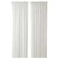 1 جفت پرده حریر ایکیا MUNKBOMAL سفید 145x300 سانتی متر