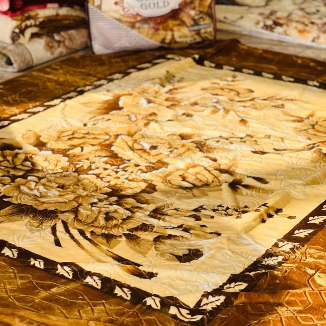 پتو دونفره سنگین خارجی گل برجسته در انواع وزن طرح و رنگبندی  