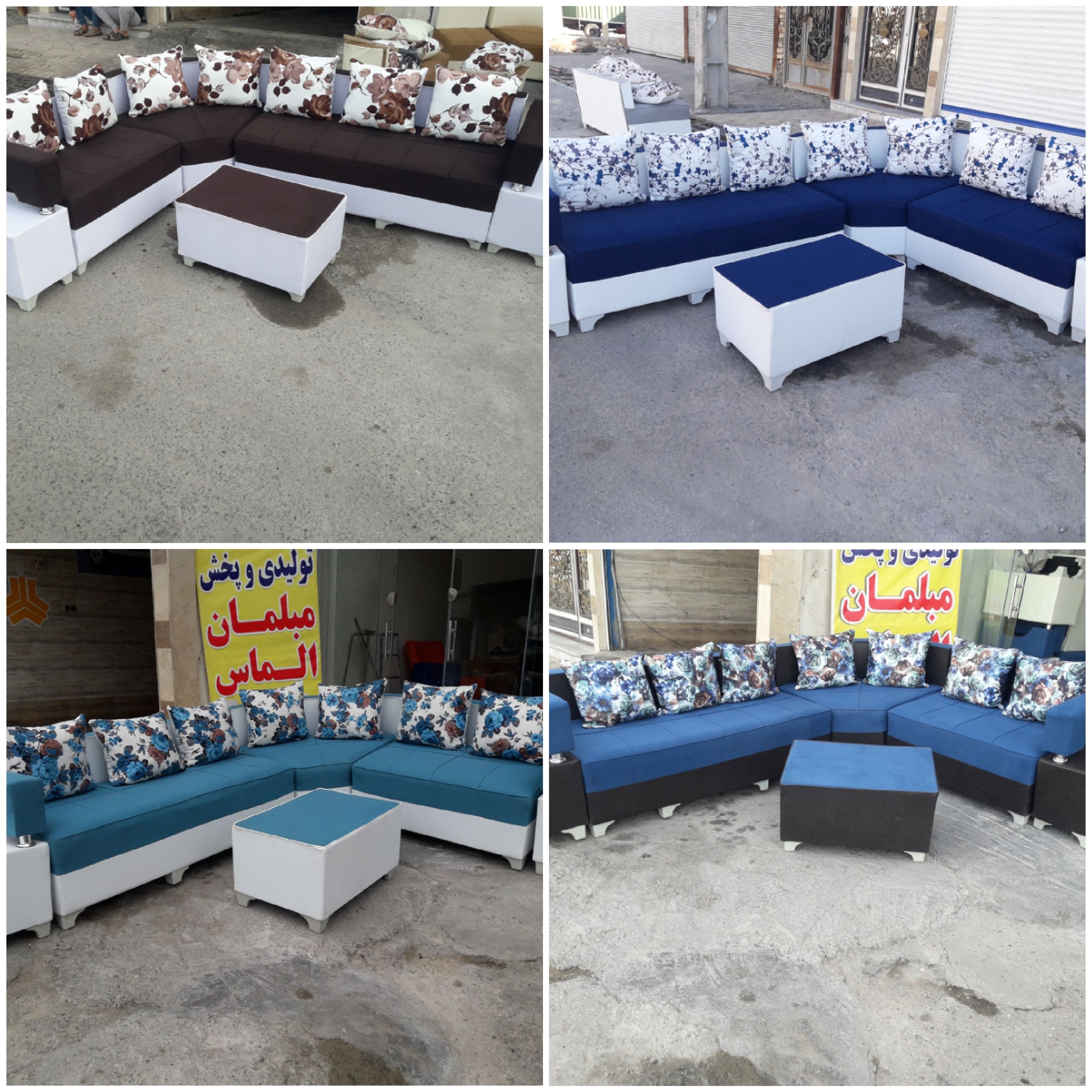 مبل راحتی ال دسته دار دوبل در تنوع رنگبندی سایز استاندارد برای خانه های کوچیک