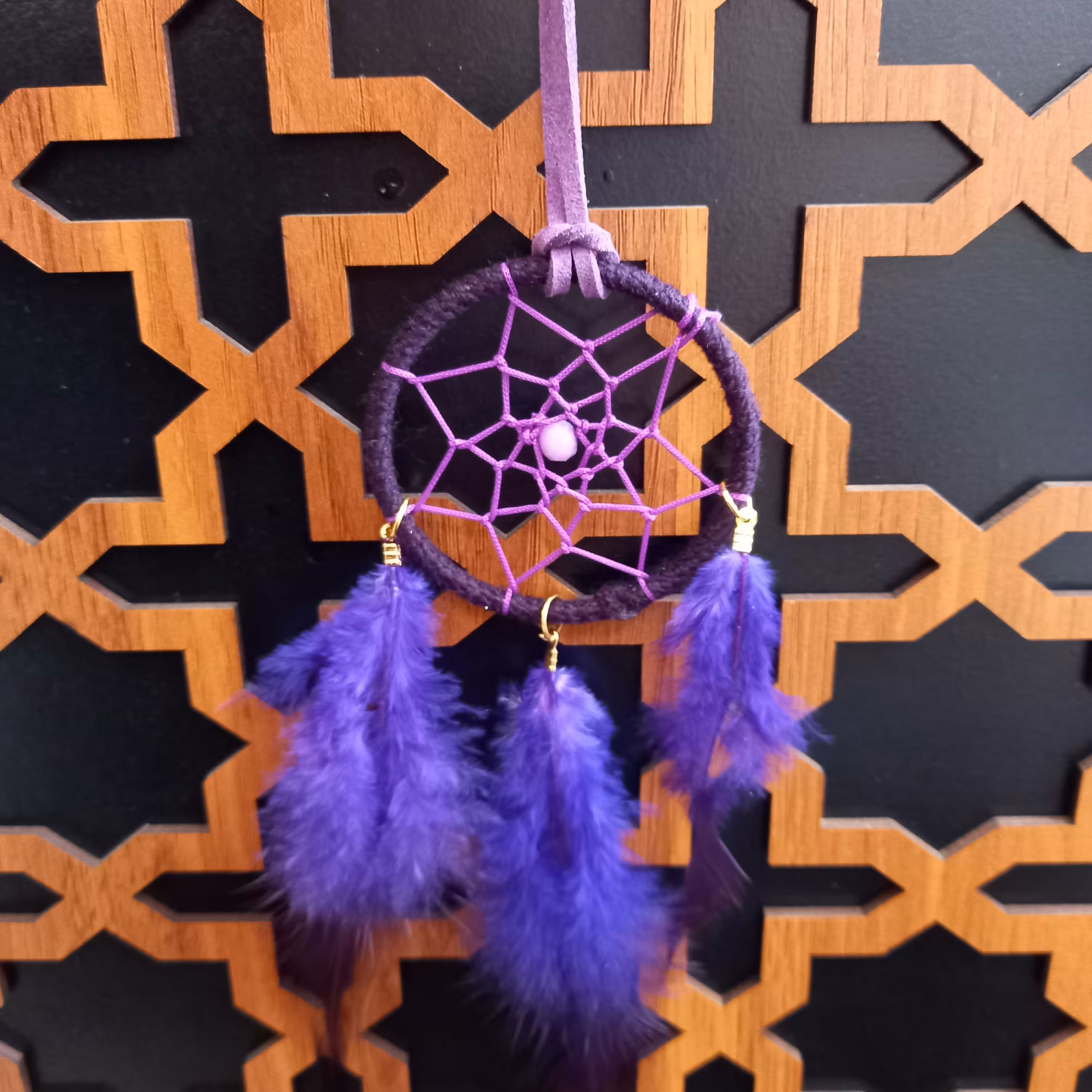 دریم کچر گردنی بند چرم اشبالت بنفش بادمجونی