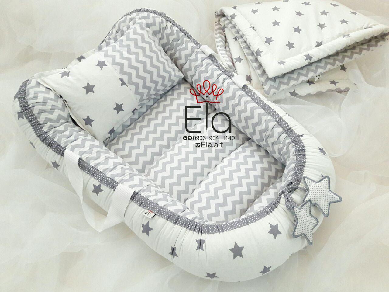 ست 3 تکه elaart مدل ستاره رنگ خاکستری و سفید زیگ زاگ