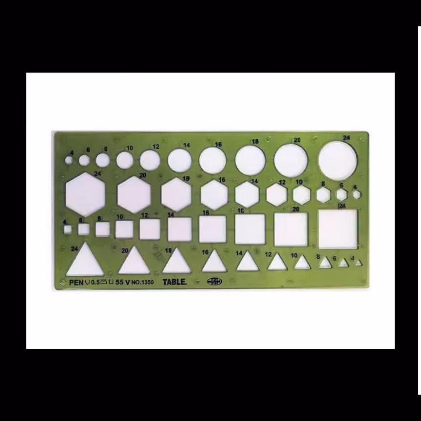 شابلون اشکال هندسی TABLE بسته 24 عددی 