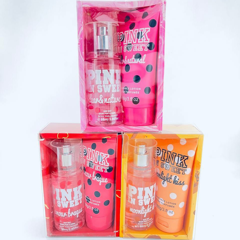 ست بادی اسپلش و لوسیون بدن پینک این سوییت کد 01