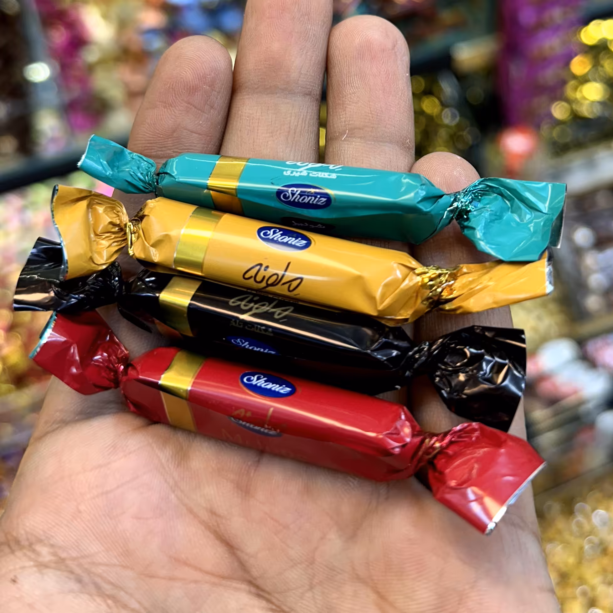 شکلات ملونه میکس شونیز مدادی با کیفیت 200 گرمی آجیل و خشکبار مهران