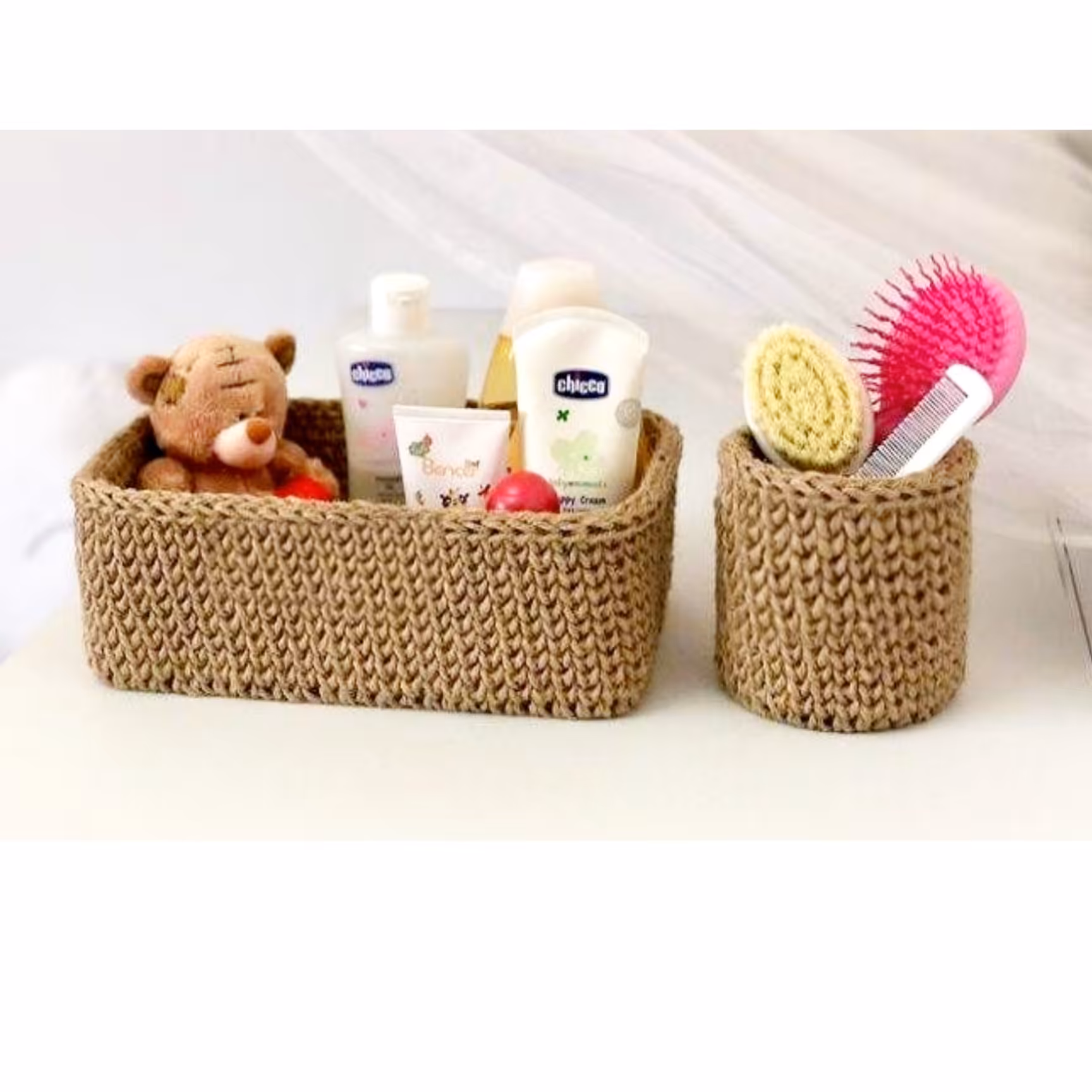 ست نظم دهنده ی کنفی بافته شده با الیاف طبیعی کنف 